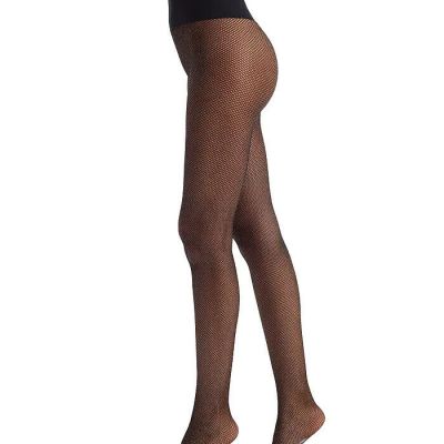 Commando L11320 Womens Black Lurex Twinkle Fishnet Tights Size L